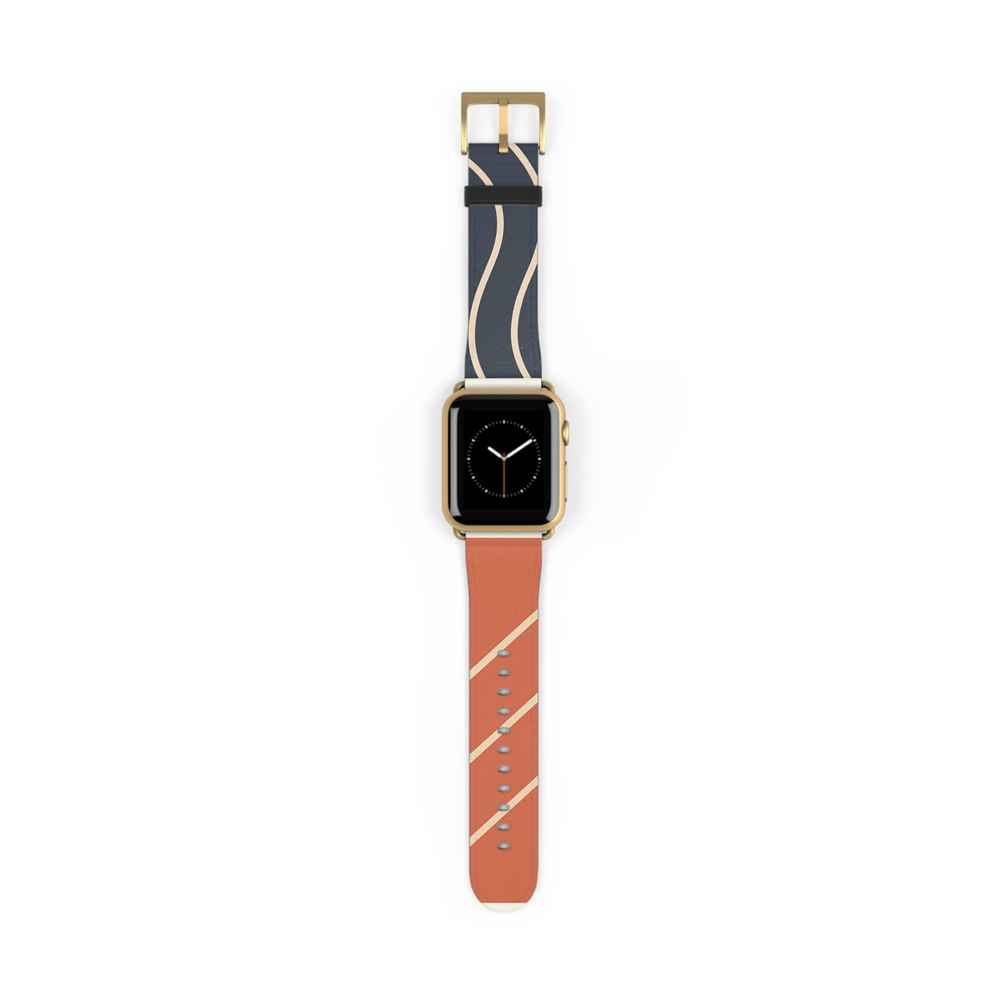 Waves & Angles in Navy & Terracotta
