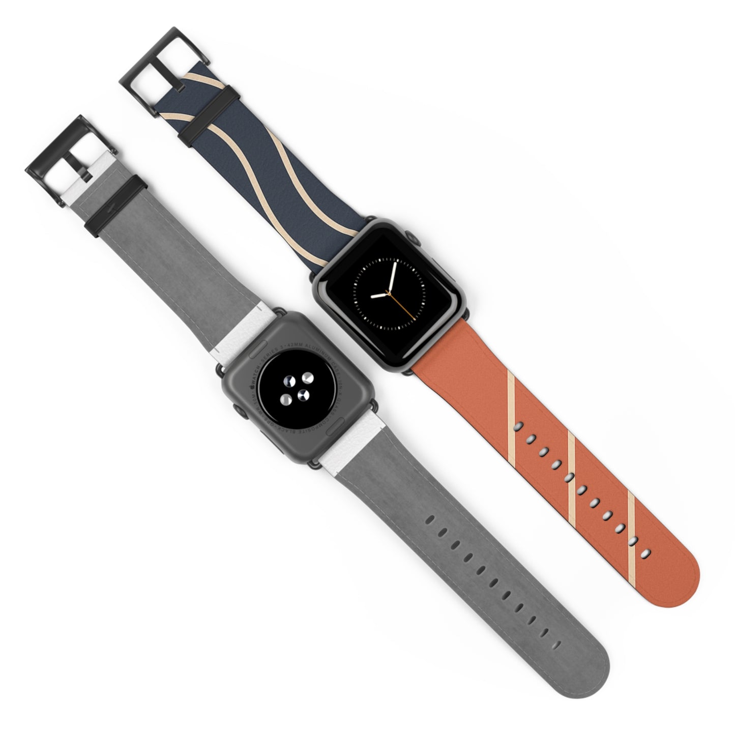 Waves & Angles in Navy & Terracotta