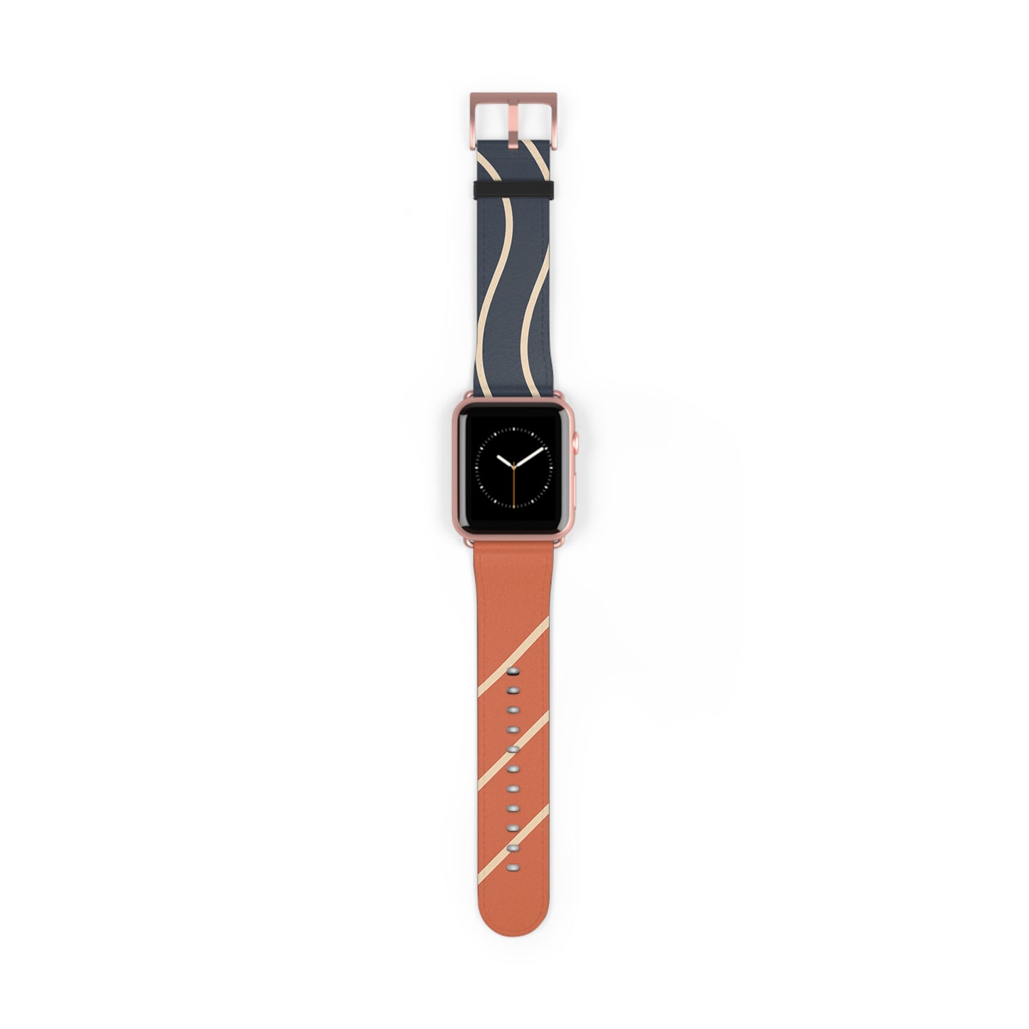 Waves & Angles in Navy & Terracotta