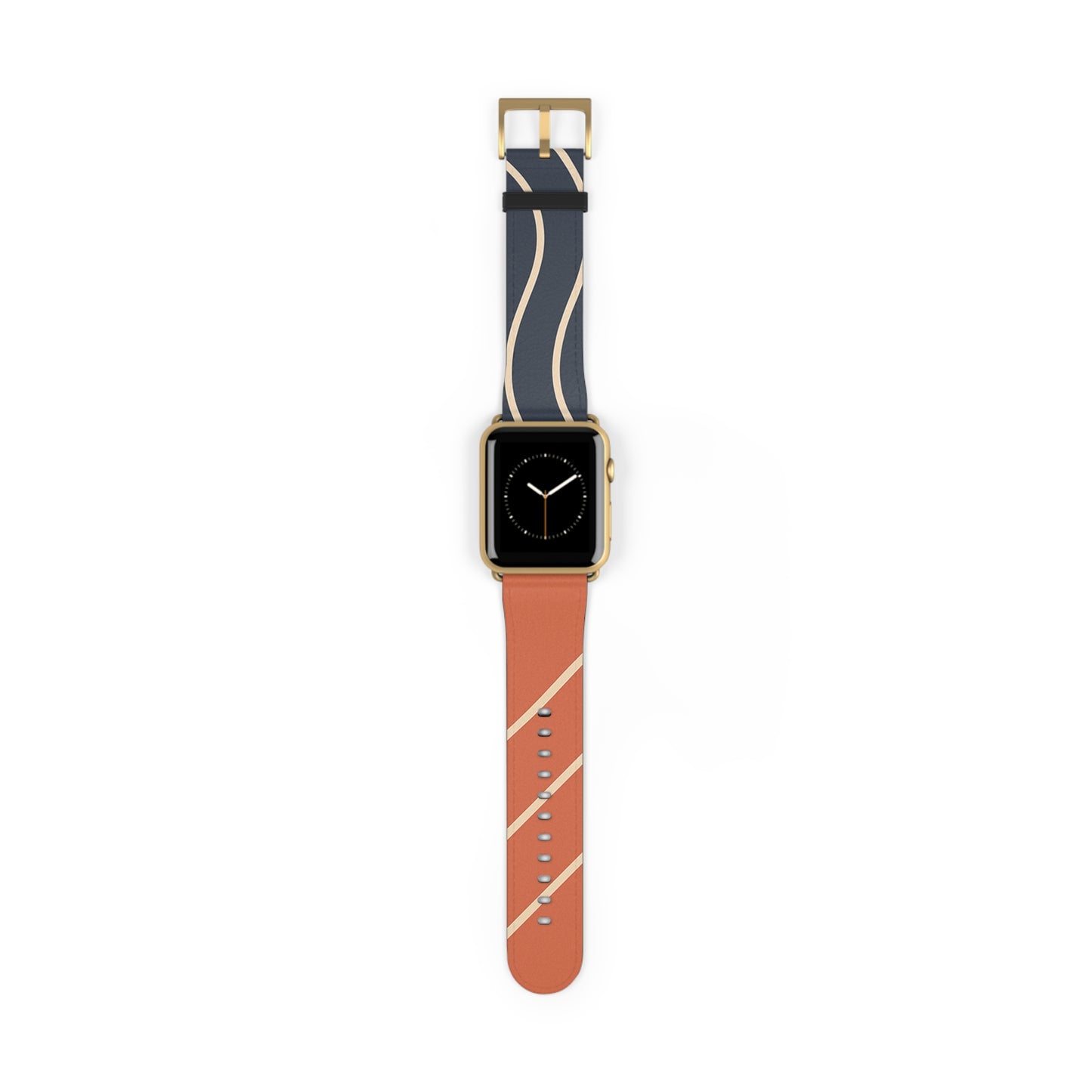 Waves & Angles in Navy & Terracotta