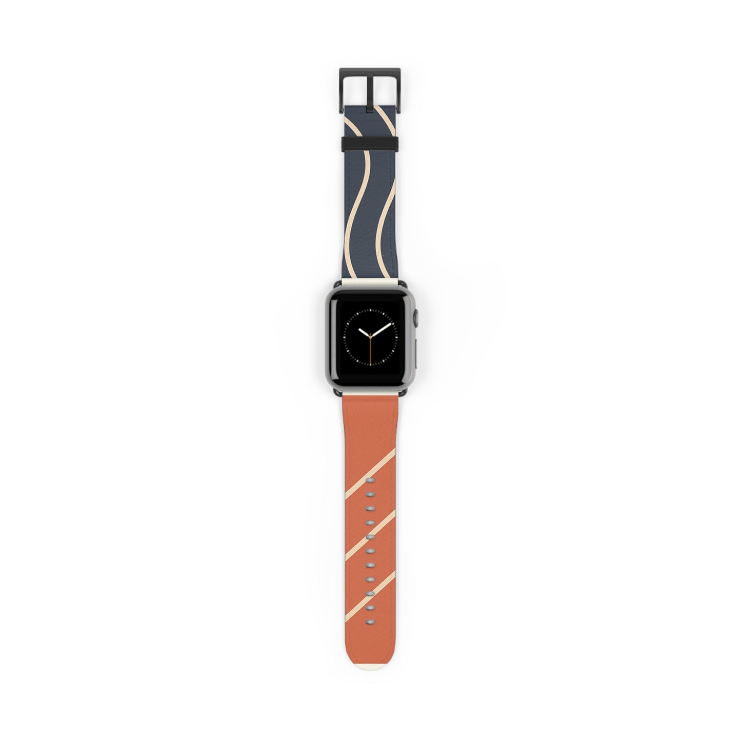 Waves & Angles in Navy & Terracotta