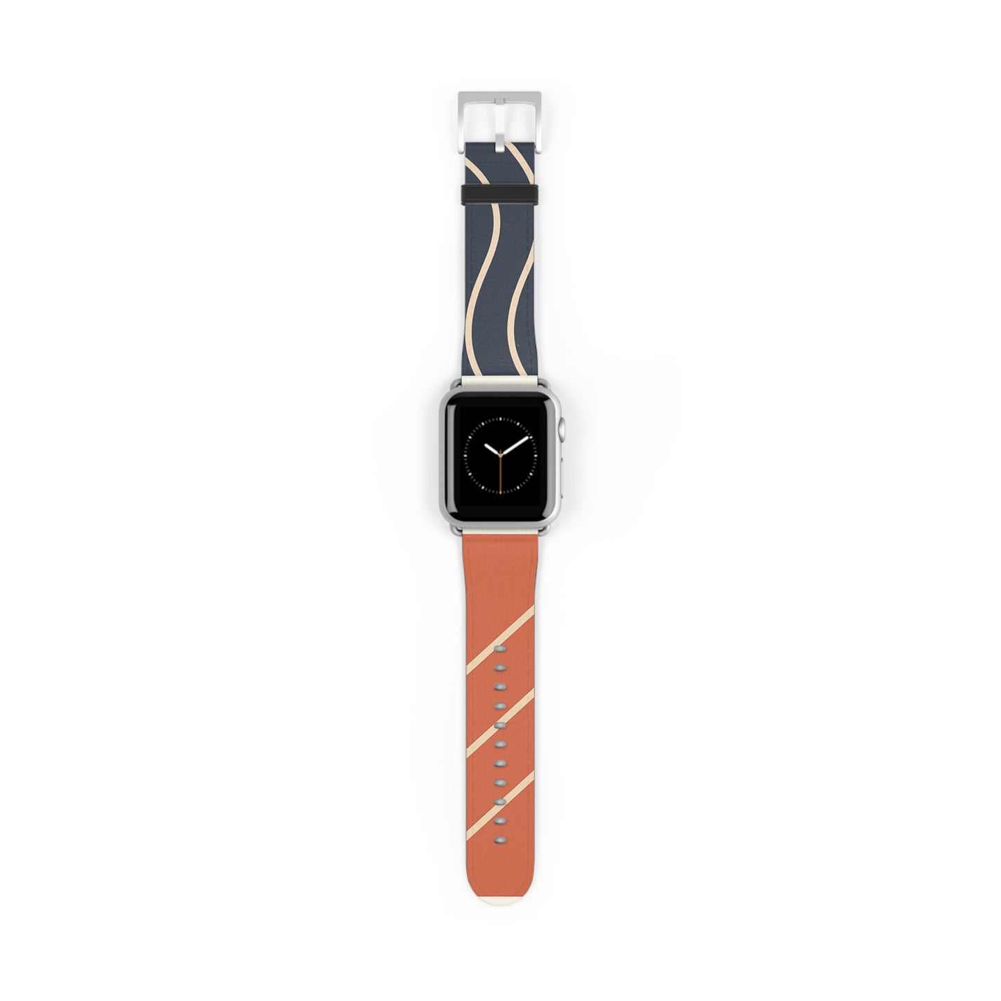 Waves & Angles in Navy & Terracotta