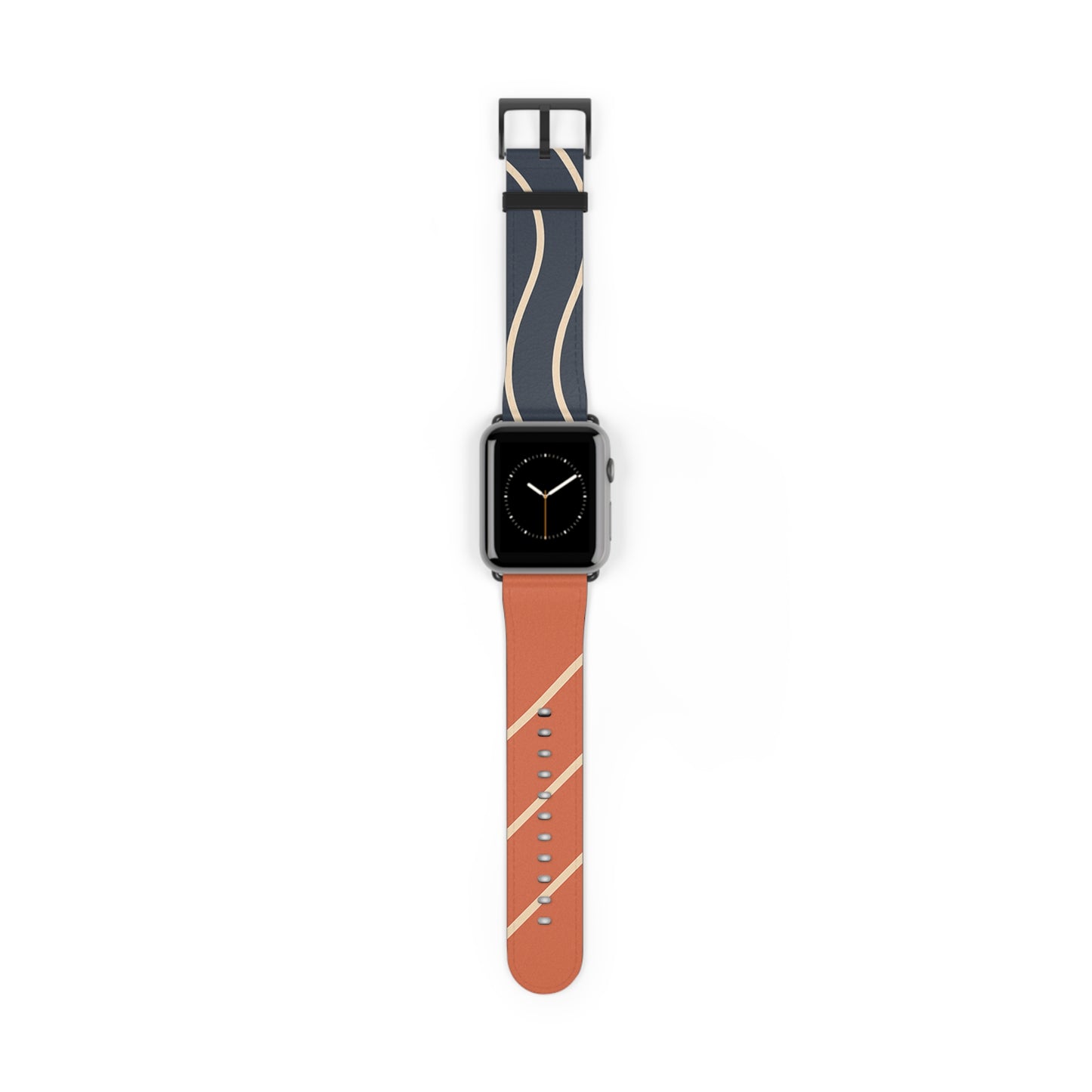 Waves & Angles in Navy & Terracotta