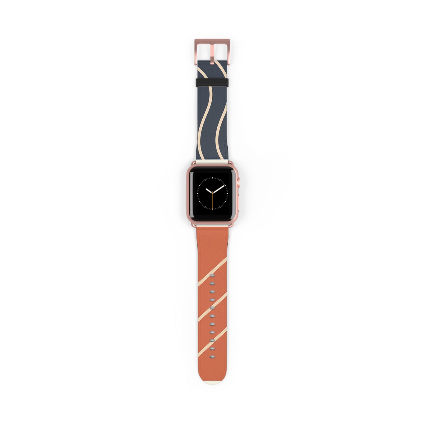 Waves & Angles in Navy & Terracotta