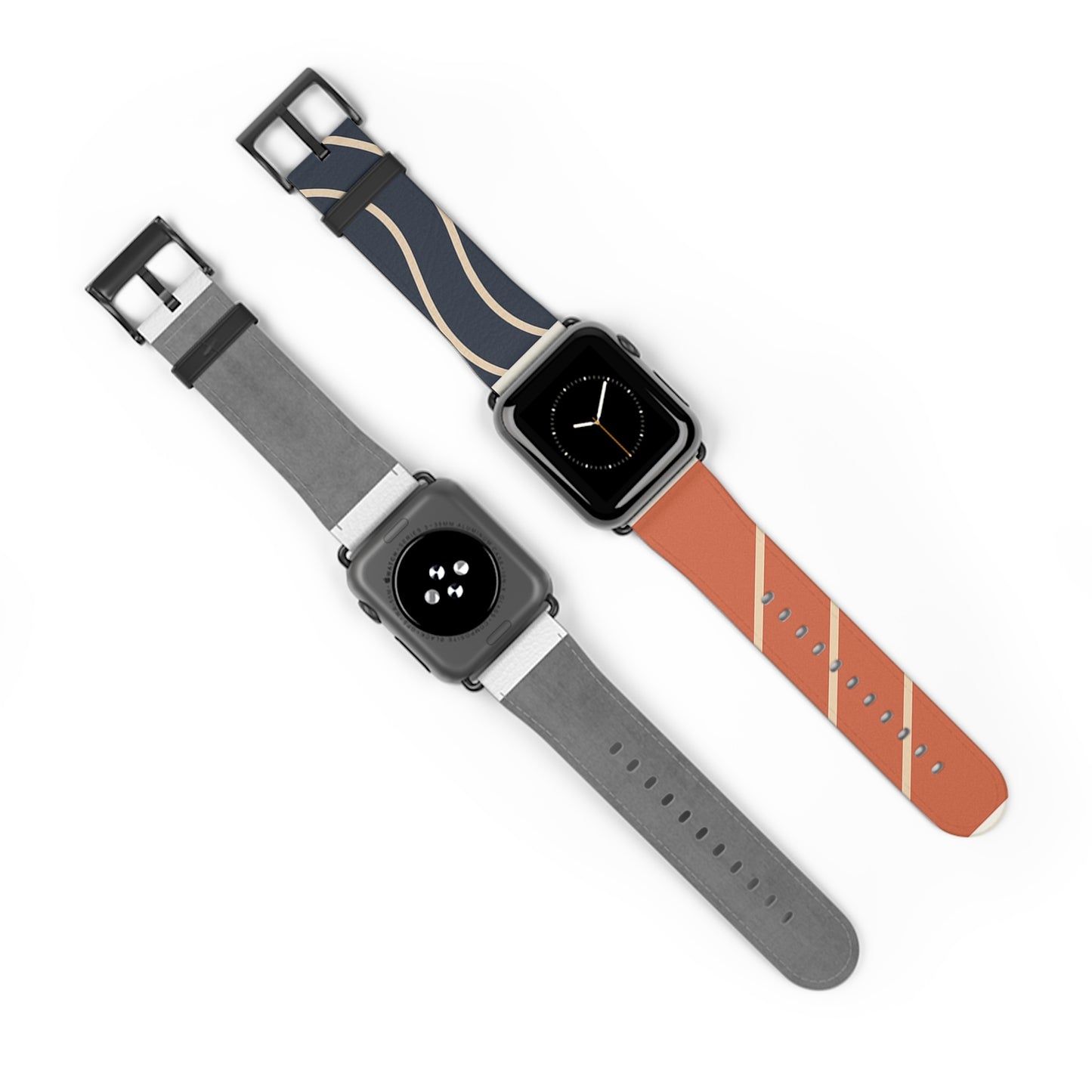 Waves & Angles in Navy & Terracotta